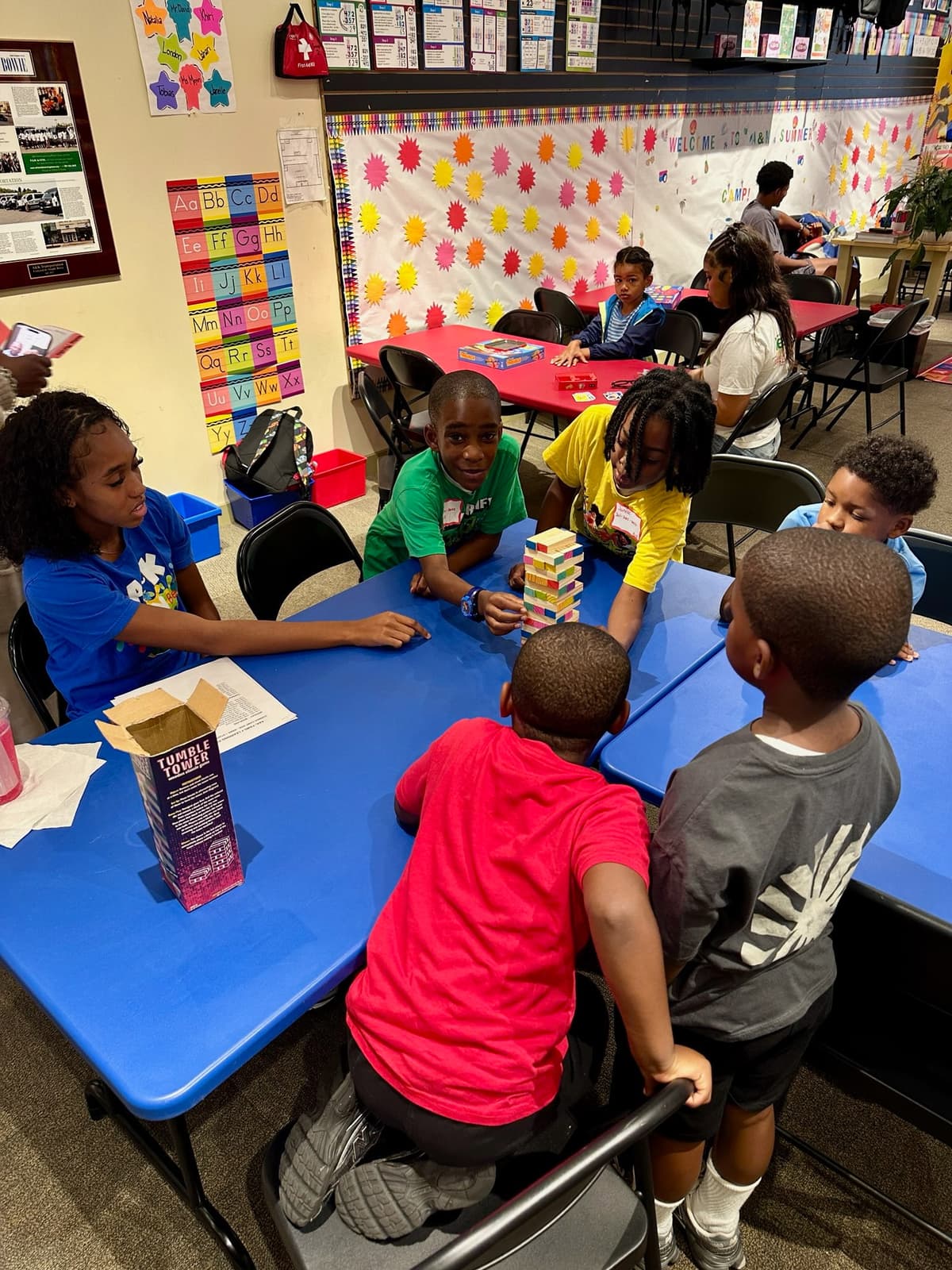 Arts and crafts workshop at summer camp