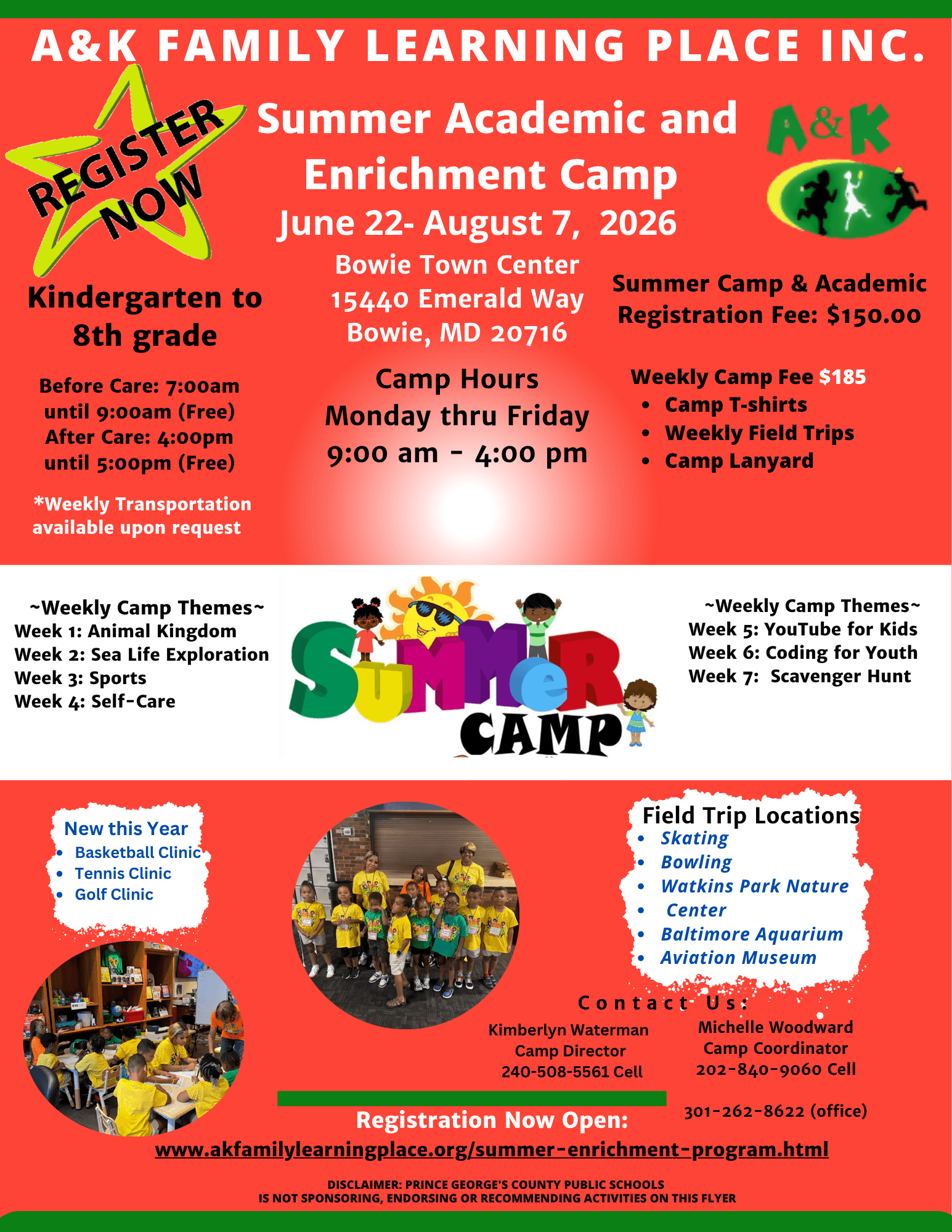A&K Summer Camp 2026 flyer